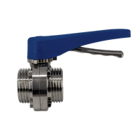 Затвор дисковый резьбовой нержавеющий под привод, EPDM, AISI304 DN32 (1_1/4"), (CF8), PN8