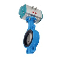 Затвор дисковый межфланцевый чугунный, DN 100 (4"), PN16 с двухсторонним пневмоприводом AT83D